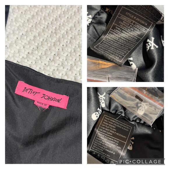 Betsey Johnson Katey Romper Black and Skulls - Picture 9 of 9